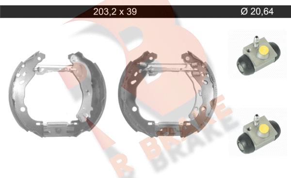 R Brake 79RBKT0116 - Комплект тормозных колодок, барабанные autodnr.net