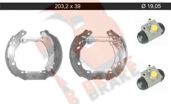 R Brake 79RBKT0117 - Комплект гальм, барабанний механізм autocars.com.ua