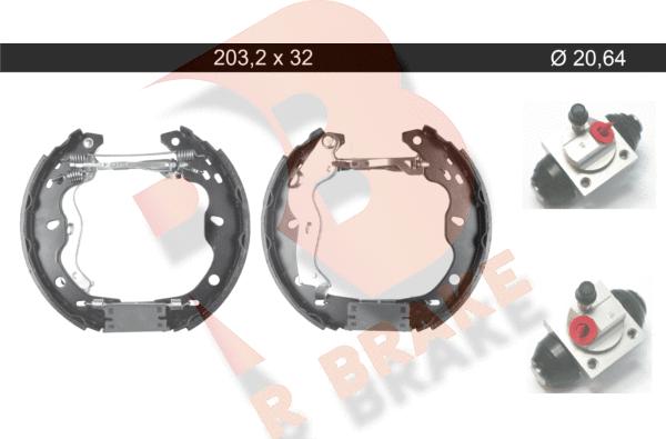 R Brake 79RBKT0121 - Комплект гальм, барабанний механізм autocars.com.ua