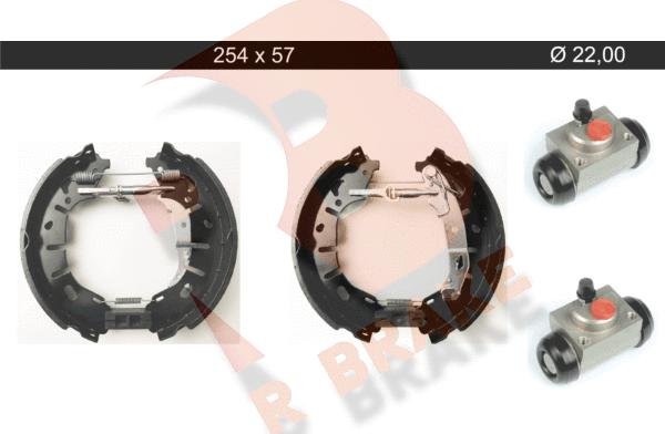 R Brake 79RBKT0126 - Комплект гальм, барабанний механізм autocars.com.ua