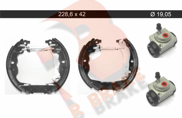 R Brake 79RBKT0139 - Комплект гальм, барабанний механізм autocars.com.ua