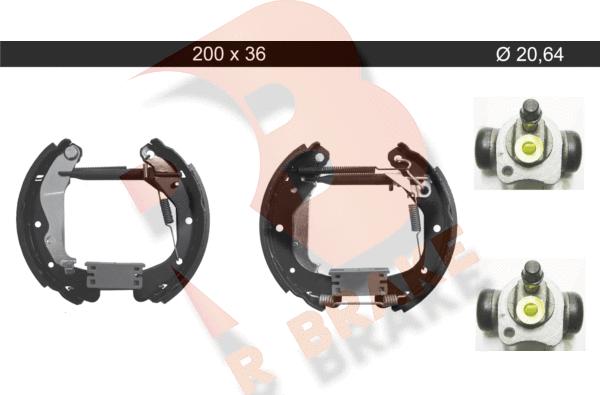 R Brake 79RBKT0141 - Комплект гальм, барабанний механізм autocars.com.ua