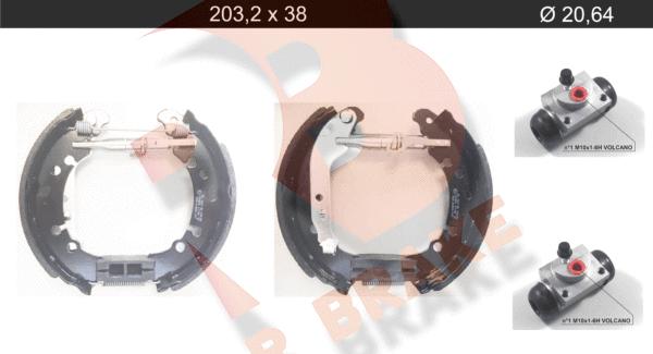 R Brake 79RBKT0144 - Комплект гальм, барабанний механізм autocars.com.ua