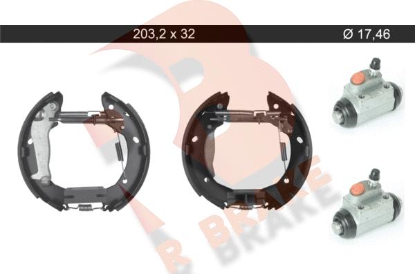 R Brake 79RBKT0147 - Комплект гальм, барабанний механізм autocars.com.ua