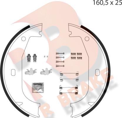 R Brake 79RBPB4000 - Комплект гальм, ручник, парковка autocars.com.ua