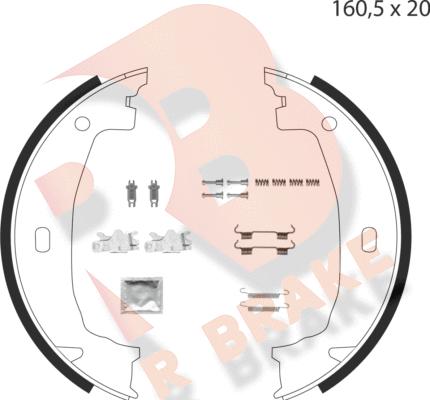 R Brake 79RBPB4001 - Комплект гальм, ручник, парковка autocars.com.ua