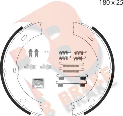 R Brake 79RBPB4009 - Комплект тормозов, ручник, парковка autodnr.net