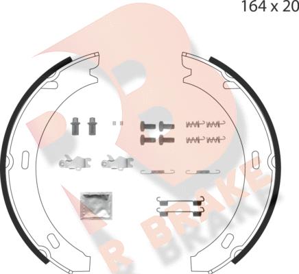 R Brake 79RBPB4011 - Комплект тормозов, ручник, парковка autodnr.net