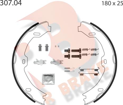 R Brake 79RBPB4013 - Комплект гальм, ручник, парковка autocars.com.ua