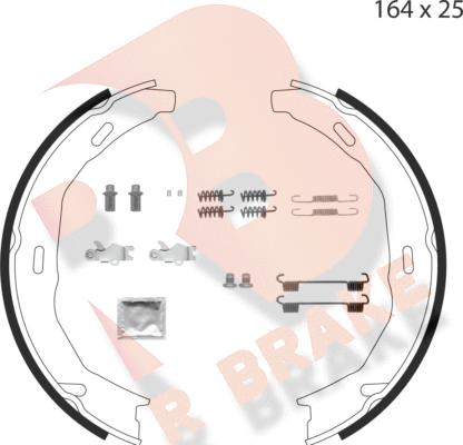 R Brake 79RBPB4014 - Комплект гальм, ручник, парковка autocars.com.ua