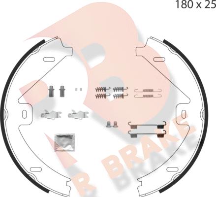 R Brake 79RBPB4016 - Комплект гальм, ручник, парковка autocars.com.ua