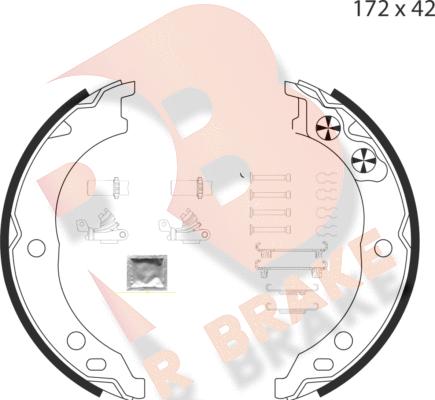 R Brake 79RBPB4019 - Комплект гальм, ручник, парковка autocars.com.ua