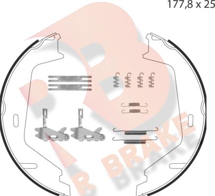 R Brake 79RBPB4025 - Комплект тормозов, ручник, парковка autodnr.net