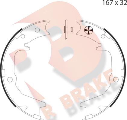 R Brake 79RBPB4034 - Комплект гальм, ручник, парковка autocars.com.ua