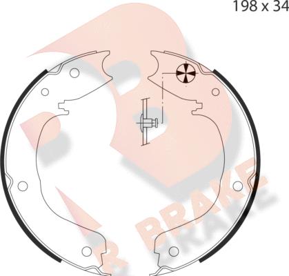 R Brake 79RBPB4035 - Комплект гальм, ручник, парковка autocars.com.ua