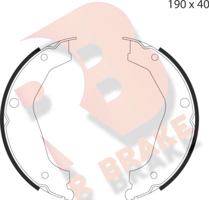 R Brake 79RBPB4044 - Комплект гальм, ручник, парковка autocars.com.ua