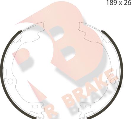 R Brake 79RBPB4058 - Комплект гальм, ручник, парковка autocars.com.ua