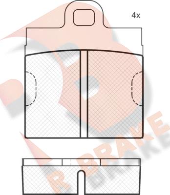 R Brake RB0085 - Гальмівні колодки, дискові гальма autocars.com.ua