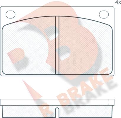 R Brake RB0088 - Гальмівні колодки, дискові гальма autocars.com.ua