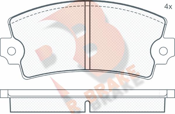 R Brake RB0089 - Гальмівні колодки, дискові гальма autocars.com.ua