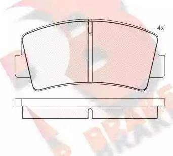 R Brake RB0106 - Тормозные колодки, дисковые, комплект autodnr.net