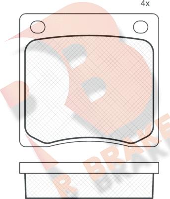 R Brake RB0113 - Гальмівні колодки, дискові гальма autocars.com.ua