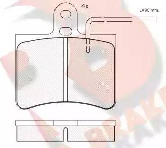 R Brake RB0136 - Гальмівні колодки, дискові гальма autocars.com.ua