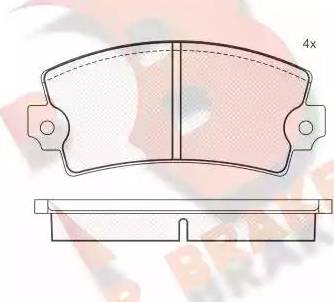 R Brake RB0139 - Гальмівні колодки, дискові гальма autocars.com.ua