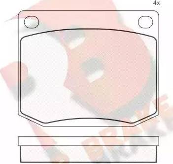 R Brake RB0176 - Тормозные колодки, дисковые, комплект autodnr.net