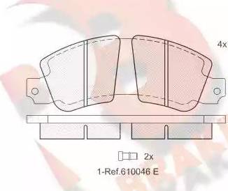 R Brake RB0188 - Гальмівні колодки, дискові гальма autocars.com.ua