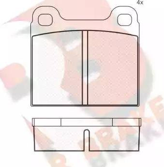 R Brake RB0219 - Тормозные колодки, дисковые, комплект autodnr.net