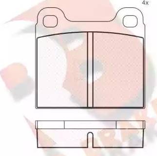 R Brake RB0221 - Тормозные колодки, дисковые, комплект autodnr.net