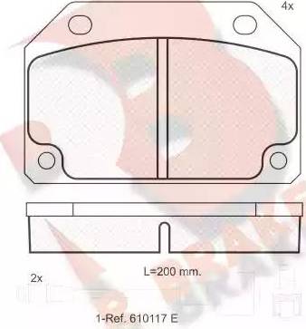 R Brake RB0246 - Тормозные колодки, дисковые, комплект autodnr.net