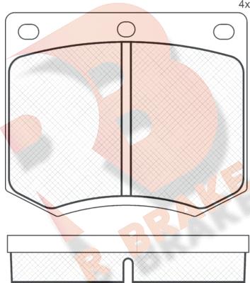 R Brake RB0255 - Гальмівні колодки, дискові гальма autocars.com.ua