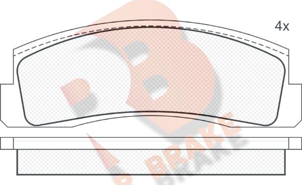 R Brake RB0269 - Гальмівні колодки, дискові гальма autocars.com.ua