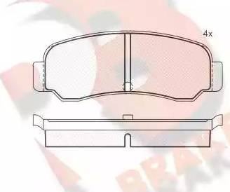 R Brake RB0274 - Тормозные колодки, дисковые, комплект autodnr.net