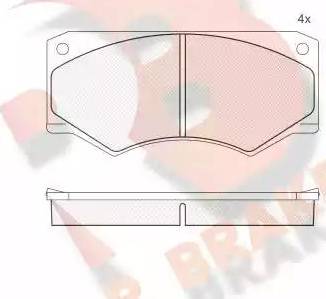 R Brake RB0279 - Гальмівні колодки, дискові гальма autocars.com.ua