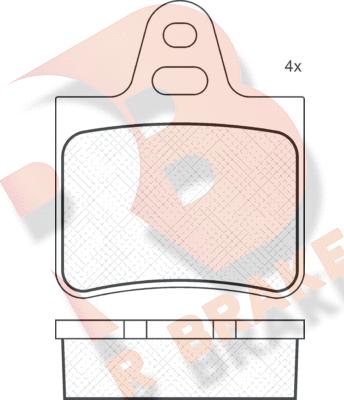 R Brake RB0292 - Гальмівні колодки, дискові гальма autocars.com.ua