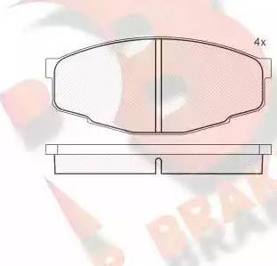 R Brake RB0353 - Гальмівні колодки, дискові гальма autocars.com.ua