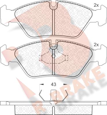 R Brake RB0423 - Гальмівні колодки, дискові гальма autocars.com.ua