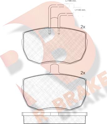 R Brake RB0427 - Гальмівні колодки, дискові гальма autocars.com.ua