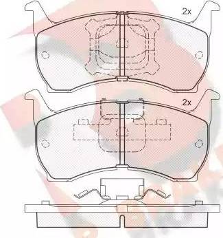 R Brake RB0446 - Гальмівні колодки, дискові гальма autocars.com.ua