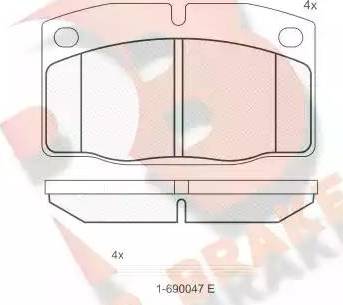 R Brake RB0454-066 - Гальмівні колодки, дискові гальма autocars.com.ua