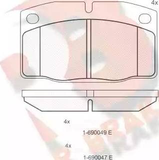 R Brake RB0454-072 - Гальмівні колодки, дискові гальма autocars.com.ua