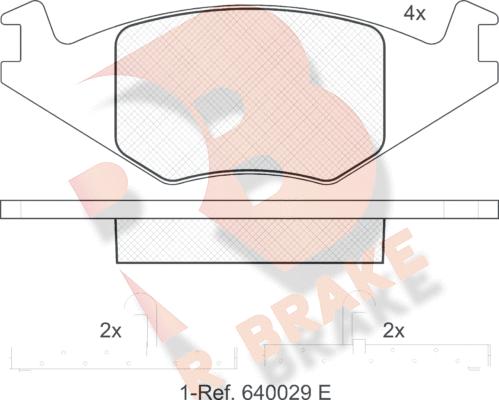 R Brake RB0461 - Гальмівні колодки, дискові гальма autocars.com.ua