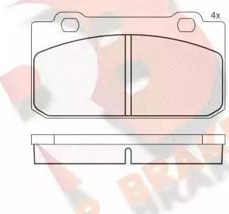 R Brake RB0477 - Гальмівні колодки, дискові гальма autocars.com.ua