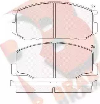 R Brake RB0500 - Гальмівні колодки, дискові гальма autocars.com.ua