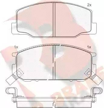 R Brake RB0501 - Гальмівні колодки, дискові гальма autocars.com.ua