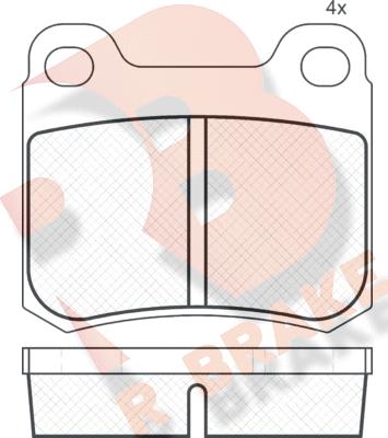 R Brake RB0517 - Тормозные колодки, дисковые, комплект autodnr.net