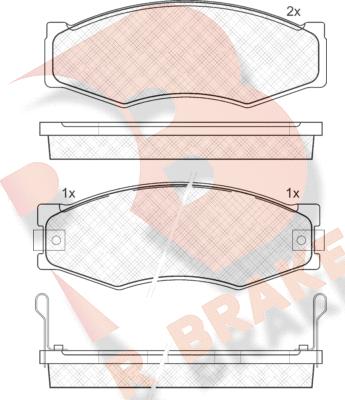 R Brake RB0518 - Гальмівні колодки, дискові гальма autocars.com.ua